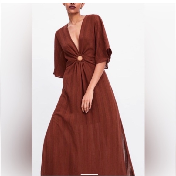 Zara Rust Color Dress XS - Picture 2 of 7